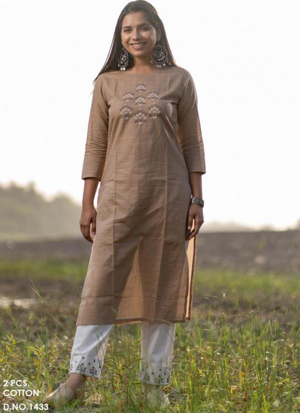 100 Miles 1433 Fancy Cotton Kurti With Bottom 